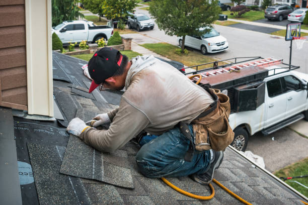 Professional Roof Installation technician working in Pinehurst, ID